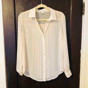 Cream Chiffon like Blouse from Forever 21